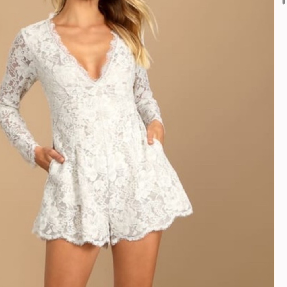 Lulus White Lace Romper